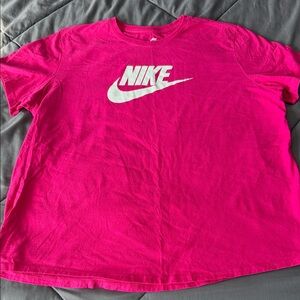 Nike Fuchsia Tee with White Logo